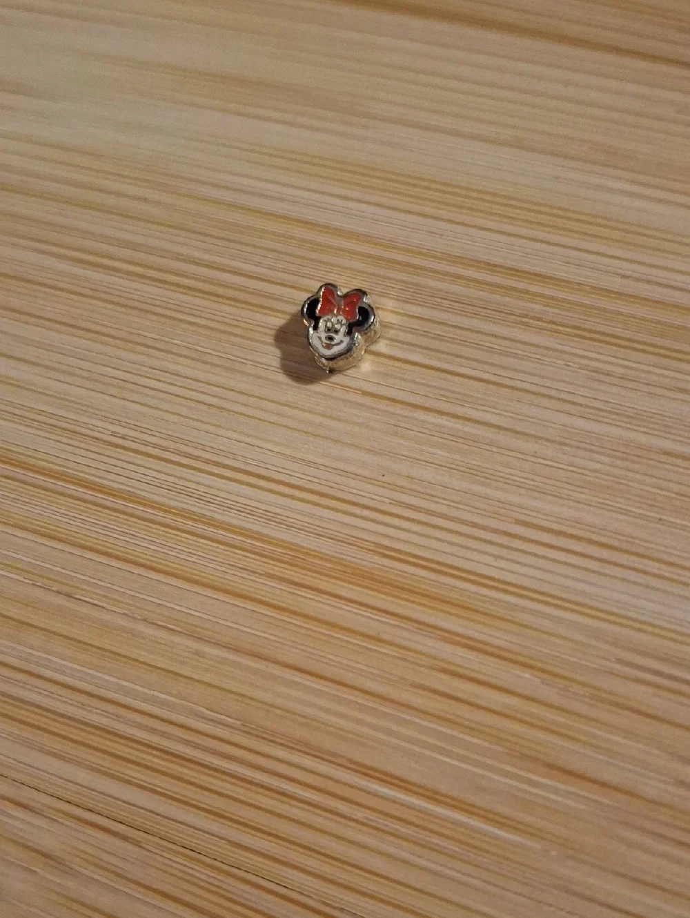 Minnie-Style Enamel Charm For Floating Lockets